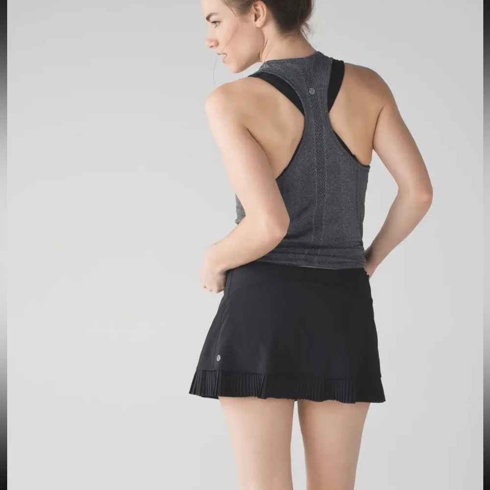 lululemon athletica Black Tennis Skort with Pleated Hem - Picture 2 of 6